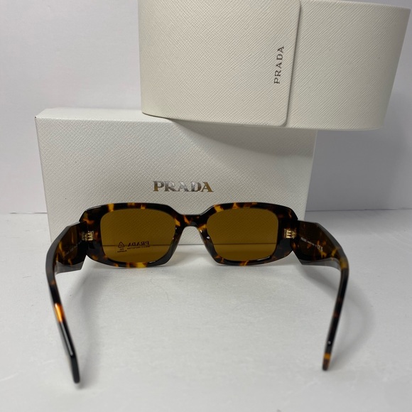 PRADA PR 17WS Tortoise Rectangle Sunglasses - Picture 9 of 14